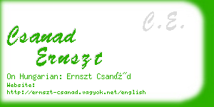 csanad ernszt business card